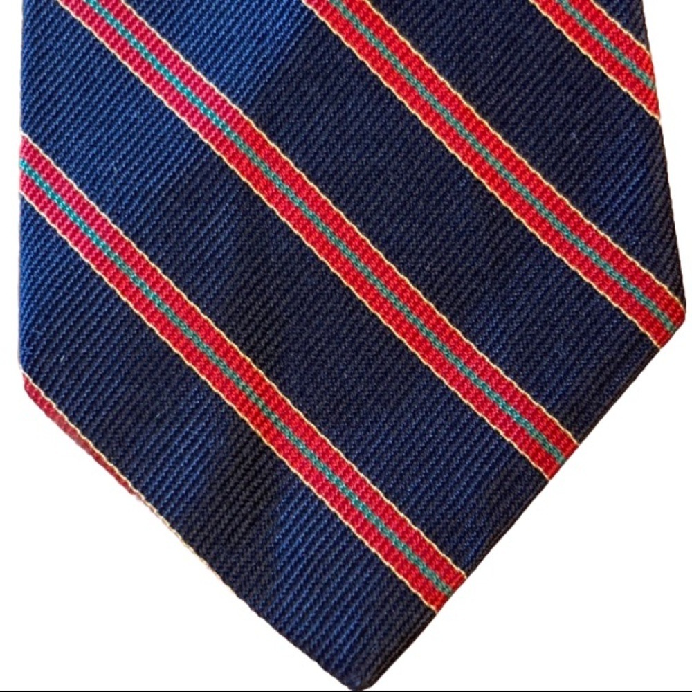 Gant Mens Silk Repp Stripe‎ Tie Navy Blue Red Green Diagonal Ribbed Necktie
